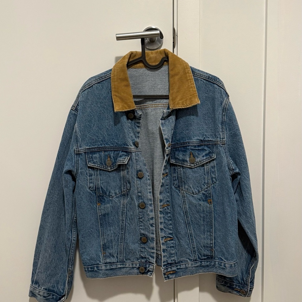 Brandy Melville Denim Jacket with Tan Collar